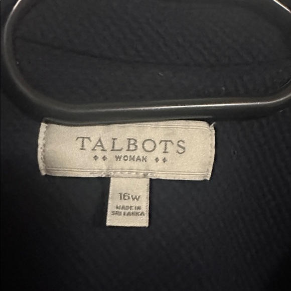 Talbots Aberdeen Knit Blazer size 16W navy blue - Picture 6 of 8